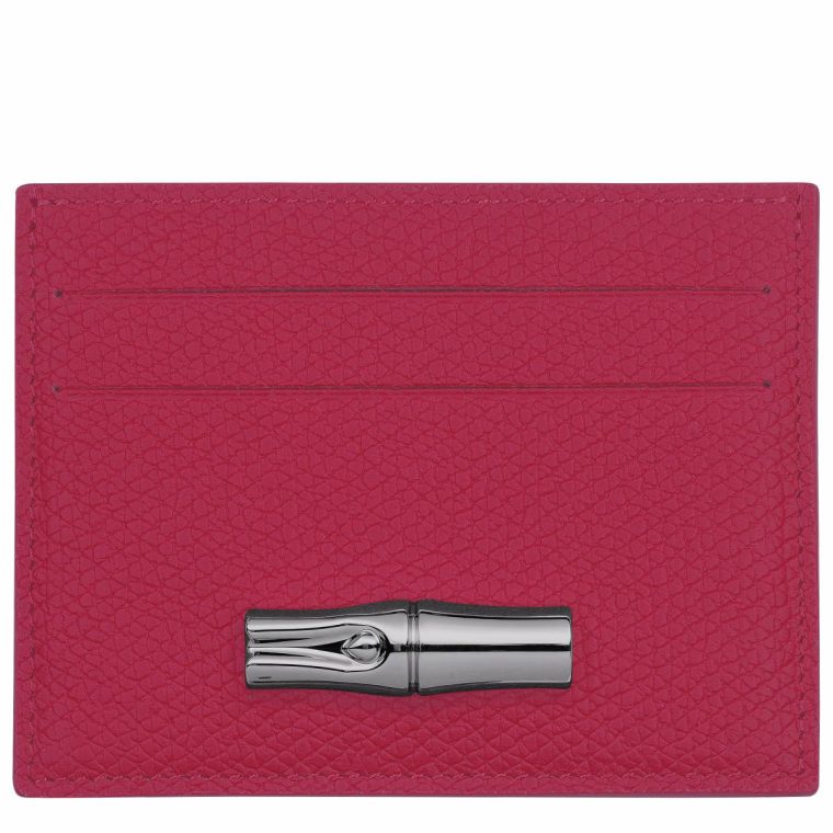 Le Roseau Card Holder Beetroot - Leather Cardholders & Coin Purses Women Beetroot Longchamp