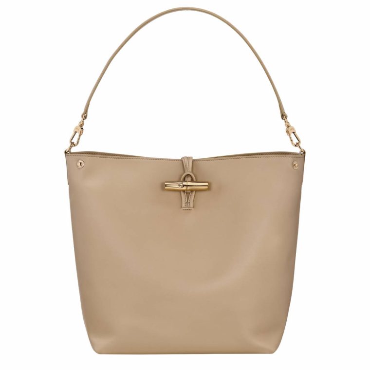 Le Roseau M Hobo Bag Root - Leather Longchamp Leather Bags Women Root