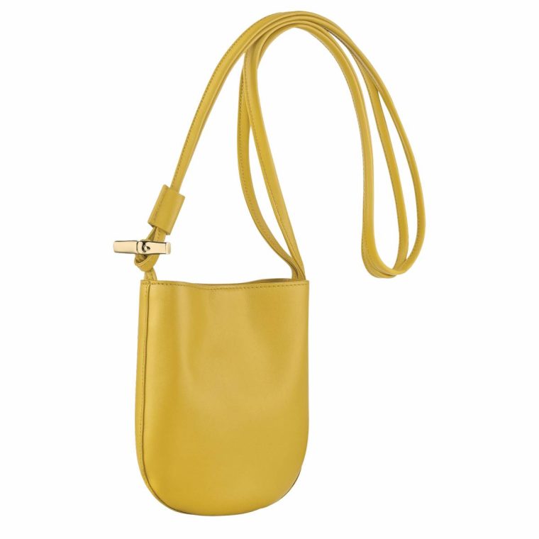 Le Roseau S Crossbody Bag Ginger - Leather Ginger Leather Bags Longchamp Women - Image 3