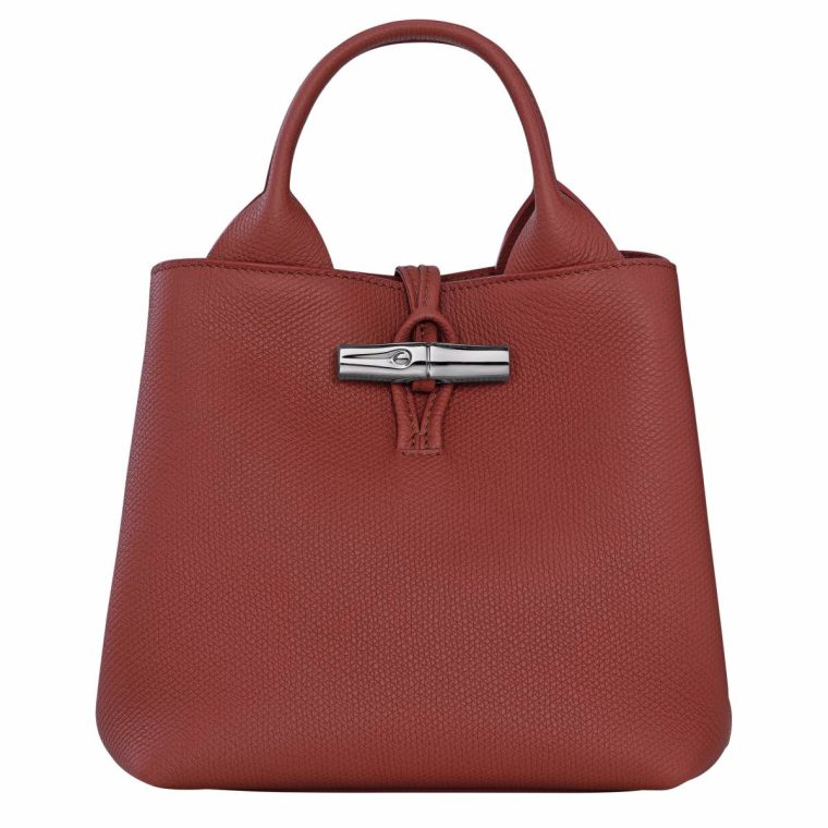 Le Roseau S Handbag Chestnut - Leather Chestnut Leather Bags Women Longchamp