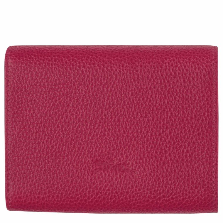 Le Roseau Wallet Beetroot - Leather Longchamp Beetroot Women Leather Wallets - Image 2