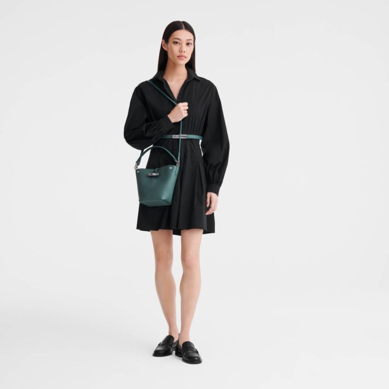 Le Roseau Xs Bucket Bag Cedar - Leather Women Cedar Longchamp Leather Bags - Image 2