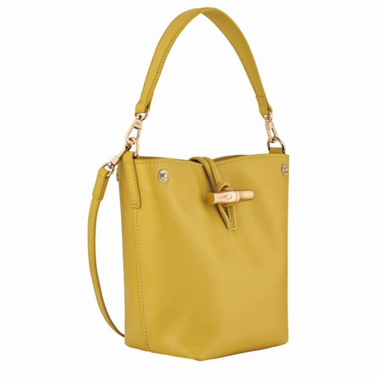 Le Roseau Xs Bucket Bag Ginger - Leather Ginger Women Leather Bags Longchamp - Image 3