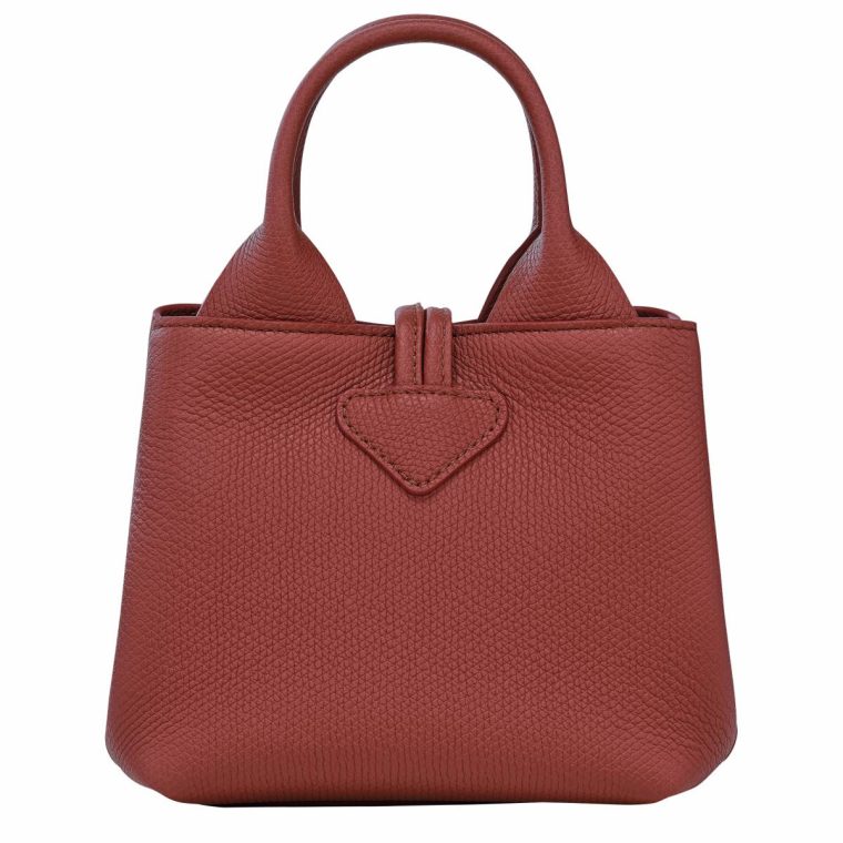Le Roseau Xs Handbag Chestnut - Leather Leather Bags Women Longchamp Chestnut - Image 4
