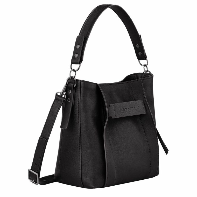 Leather Bags Black Longchamp 3D S Crossbody Bag Black - Leather Women - Image 3
