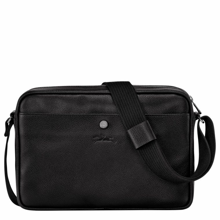 Leather Bags Black Longchamp Men Le Foulonné M Camera Bag Black - Leather - Image 4