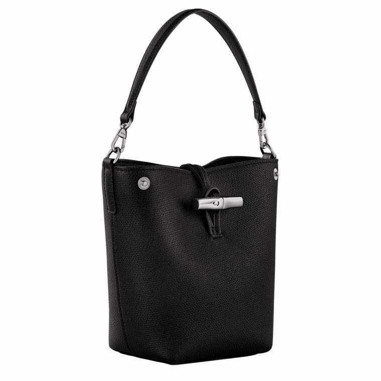 Leather Bags Black Women Le Roseau Xs Bucket Bag Black - Leather Longchamp - Image 3