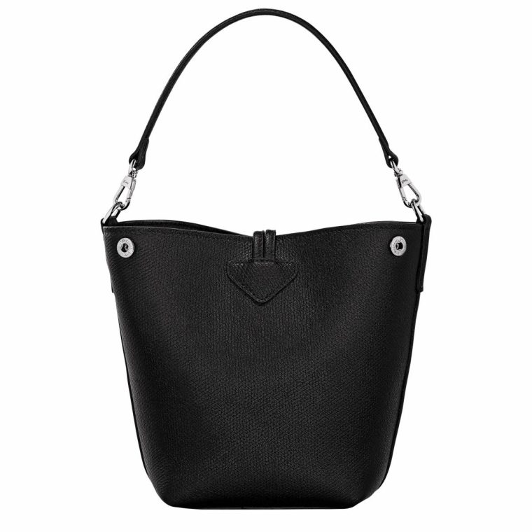 Leather Bags Black Women Le Roseau Xs Bucket Bag Black - Leather Longchamp - Image 4