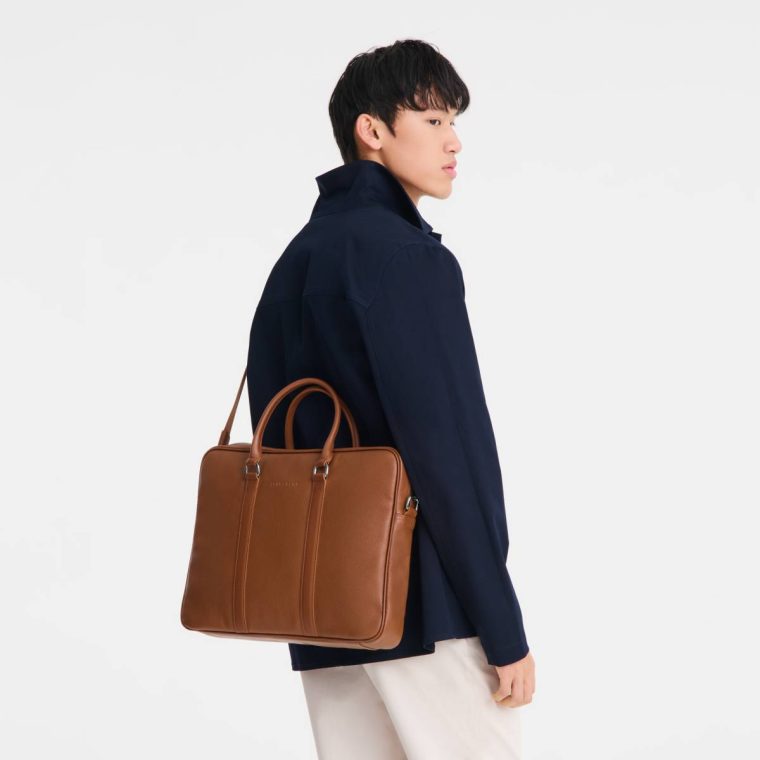Leather Bags Caramel Le Foulonné S Briefcase Caramel - Leather Longchamp Women - Image 2