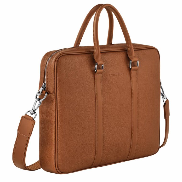 Leather Bags Caramel Le Foulonné S Briefcase Caramel - Leather Longchamp Women - Image 3