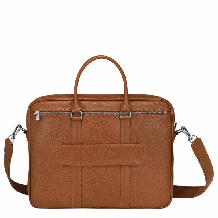 Leather Bags Caramel Le Foulonné S Briefcase Caramel - Leather Longchamp Women - Image 4