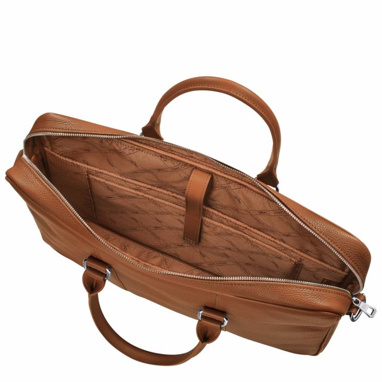 Leather Bags Caramel Le Foulonné S Briefcase Caramel - Leather Longchamp Women - Image 5
