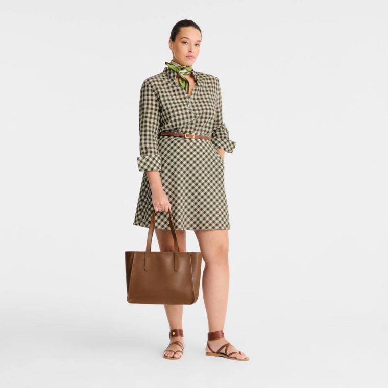 Leather Bags Caramel Women Longchamp Le Foulonné L Tote Bag Caramel - Leather - Image 2