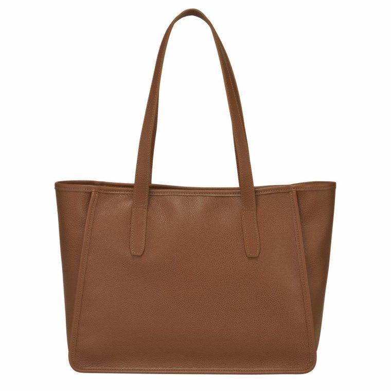 Leather Bags Caramel Women Longchamp Le Foulonné L Tote Bag Caramel - Leather - Image 4