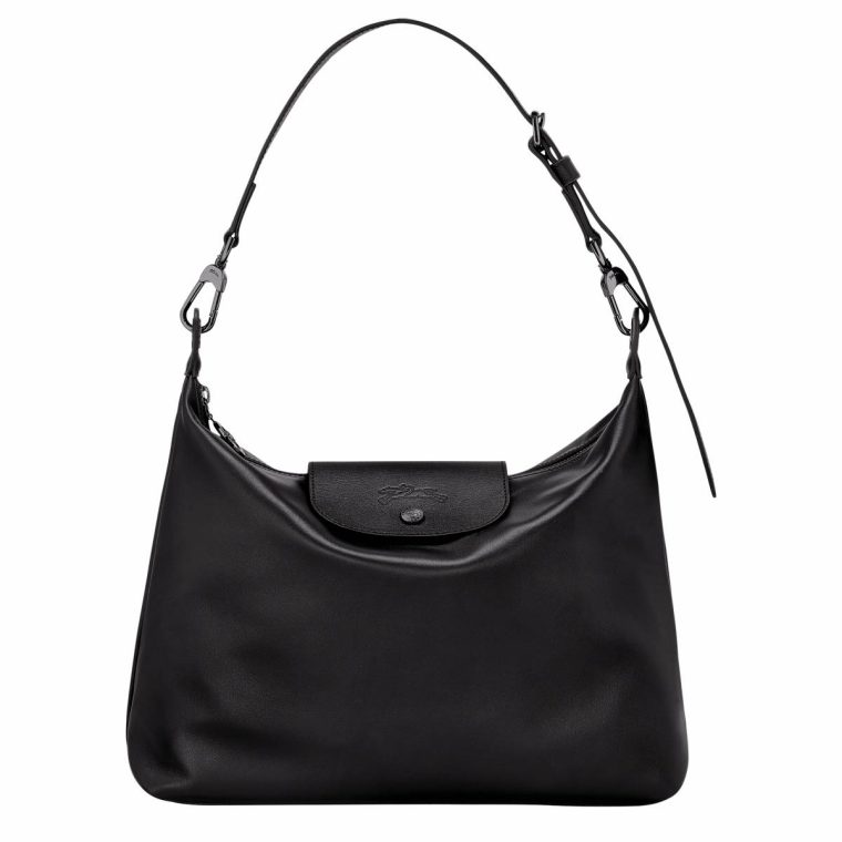 Leather Bags Le Pliage Xtra M Hobo Bag Black - Leather Longchamp Black Women
