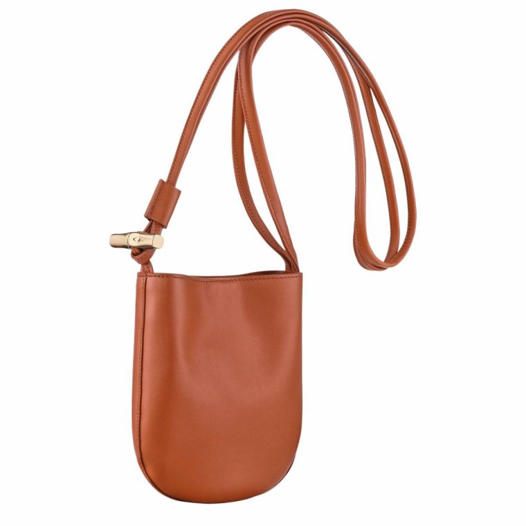 Leather Bags Le Roseau S Crossbody Bag Bark - Leather Bark Women Longchamp - Image 3