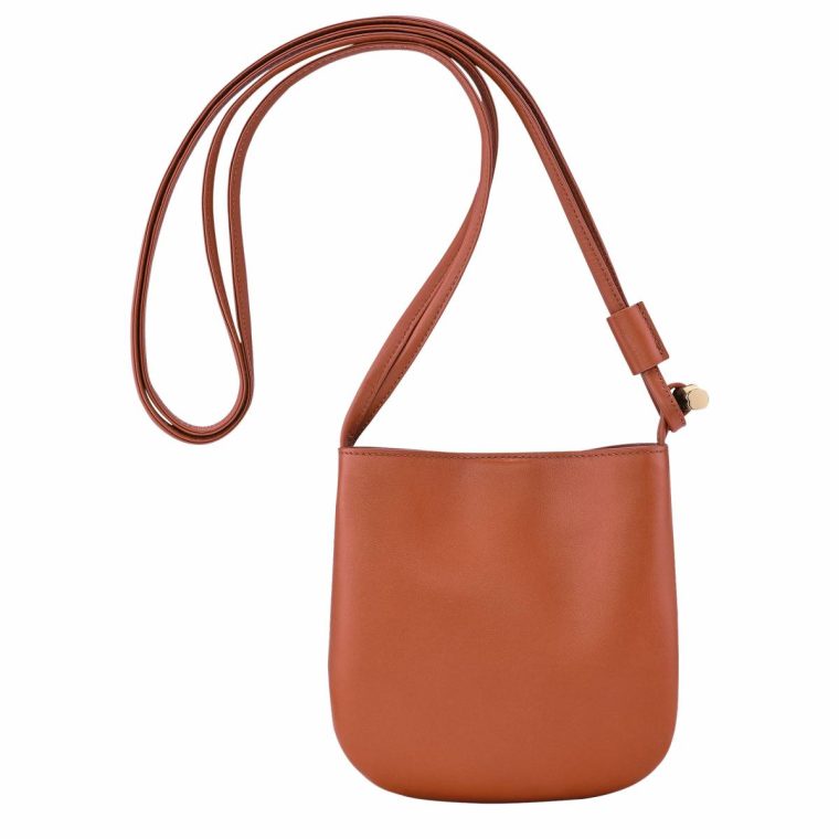 Leather Bags Le Roseau S Crossbody Bag Bark - Leather Bark Women Longchamp - Image 4