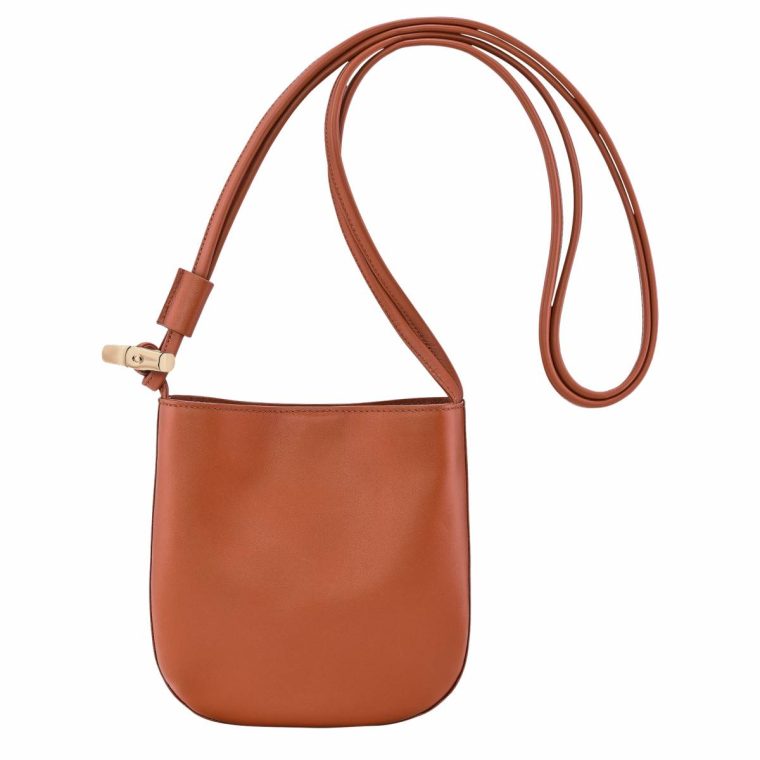 Leather Bags Le Roseau S Crossbody Bag Bark - Leather Bark Women Longchamp