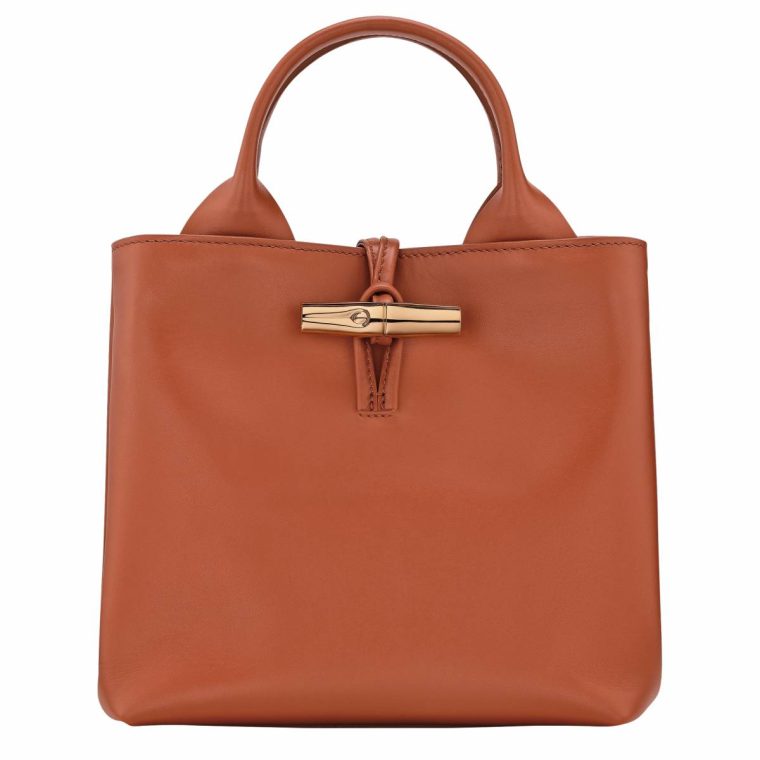 Leather Bags Le Roseau S Handbag Bark - Leather Women Bark Longchamp