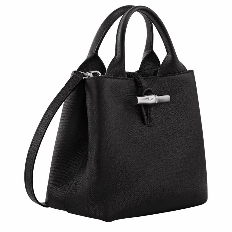 Leather Bags Le Roseau S Handbag Black - Leather Black Women Longchamp - Image 3
