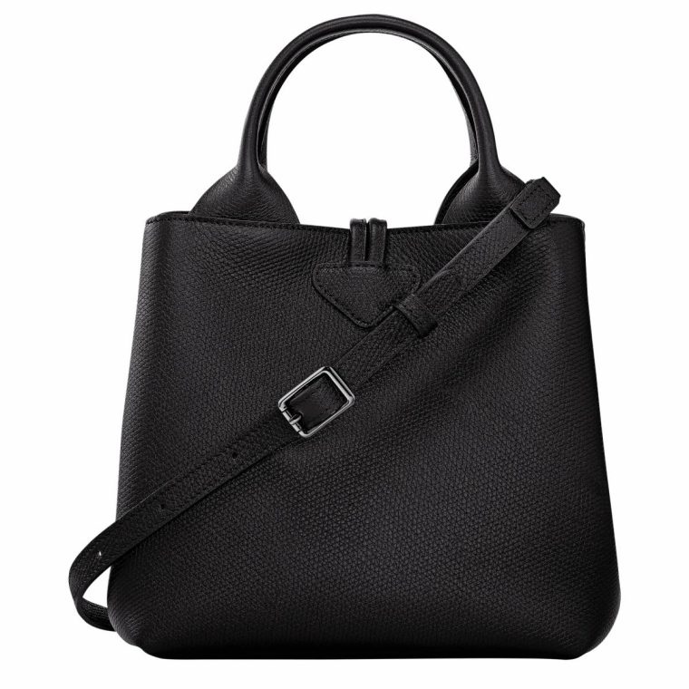 Leather Bags Le Roseau S Handbag Black - Leather Black Women Longchamp - Image 4