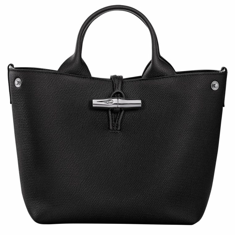 Leather Bags Le Roseau S Handbag Black - Leather Black Women Longchamp - Image 5