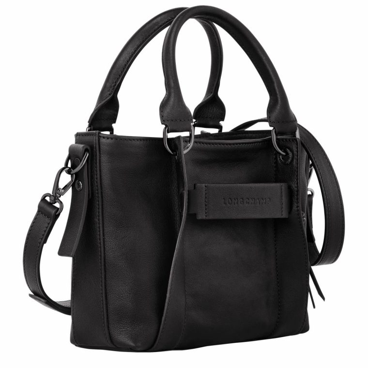 Leather Bags Longchamp 3D S Handbag Black - Leather Black Women - Image 3