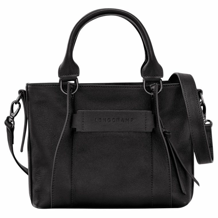 Leather Bags Longchamp 3D S Handbag Black - Leather Black Women
