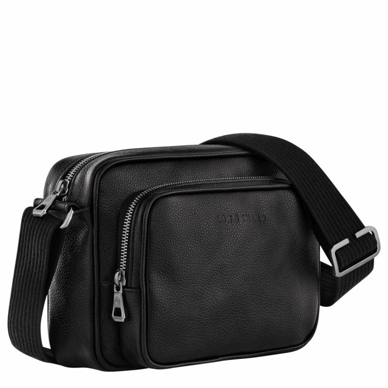 Leather Bags Longchamp Black Le Foulonné S Camera Bag Black - Leather Men - Image 3