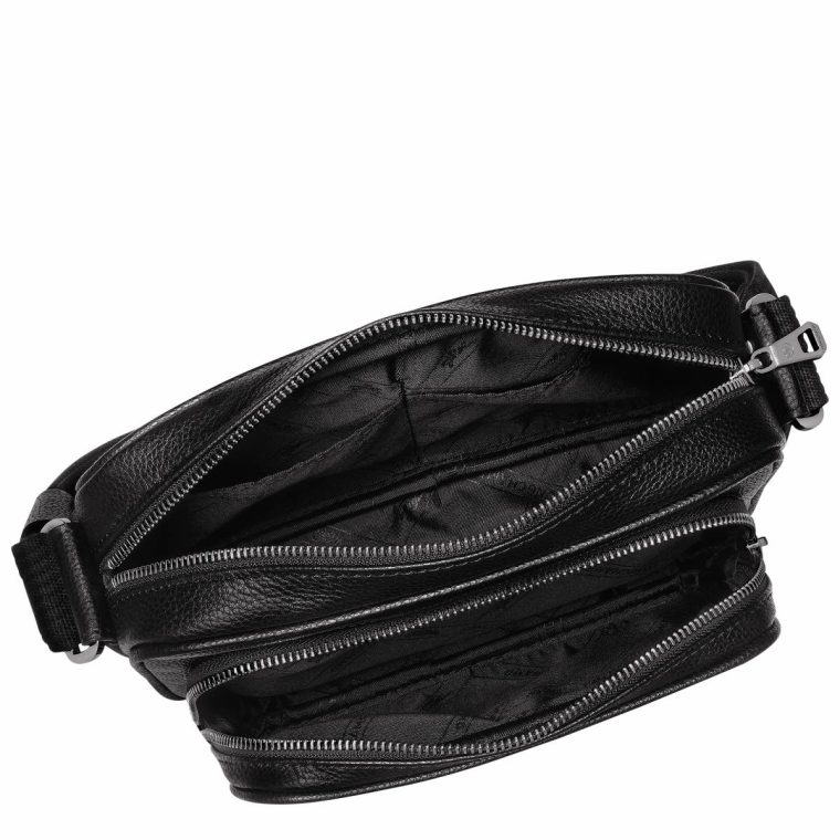 Leather Bags Longchamp Black Le Foulonné S Camera Bag Black - Leather Men - Image 5