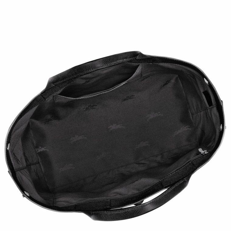 Leather Bags Longchamp Le Roseau L Handbag Black - Leather Black Women - Image 5