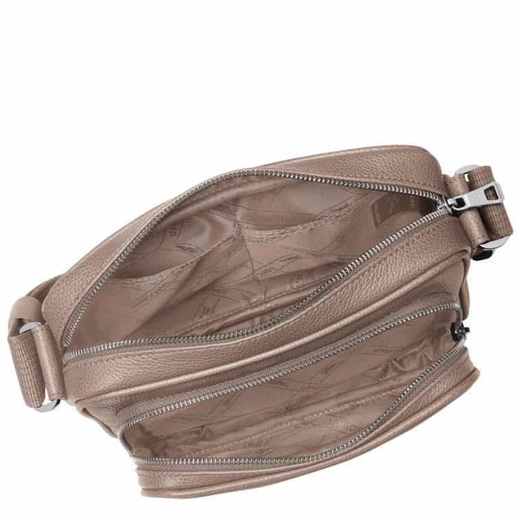 Leather Bags Longchamp Men Le Foulonné S Camera Bag Turtledove - Leather Turtledove - Image 4