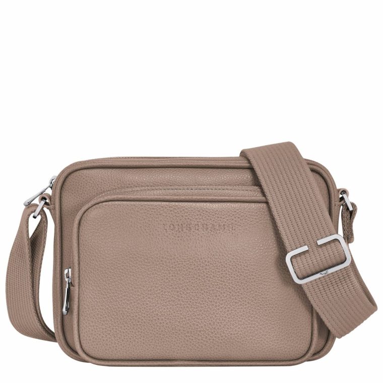 Leather Bags Longchamp Men Le Foulonné S Camera Bag Turtledove - Leather Turtledove