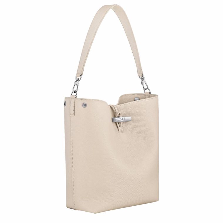 Leather Bags Longchamp Paper Le Roseau M Shoulder Bag Paper - Leather Women - Image 3