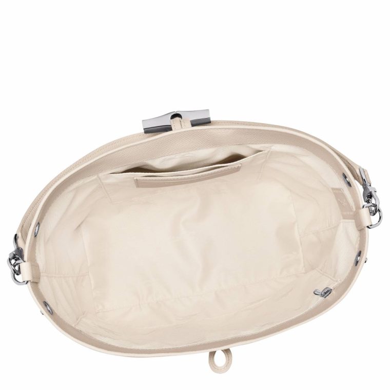 Leather Bags Longchamp Paper Le Roseau M Shoulder Bag Paper - Leather Women - Image 5
