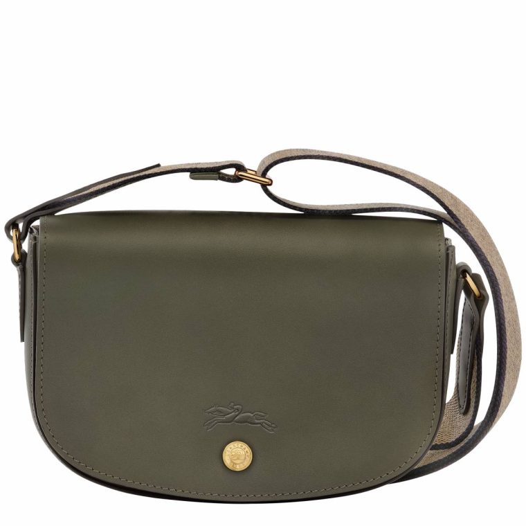 Leather Bags Longchamp Women Khaki Épure S Crossbody Bag Khaki - Leather