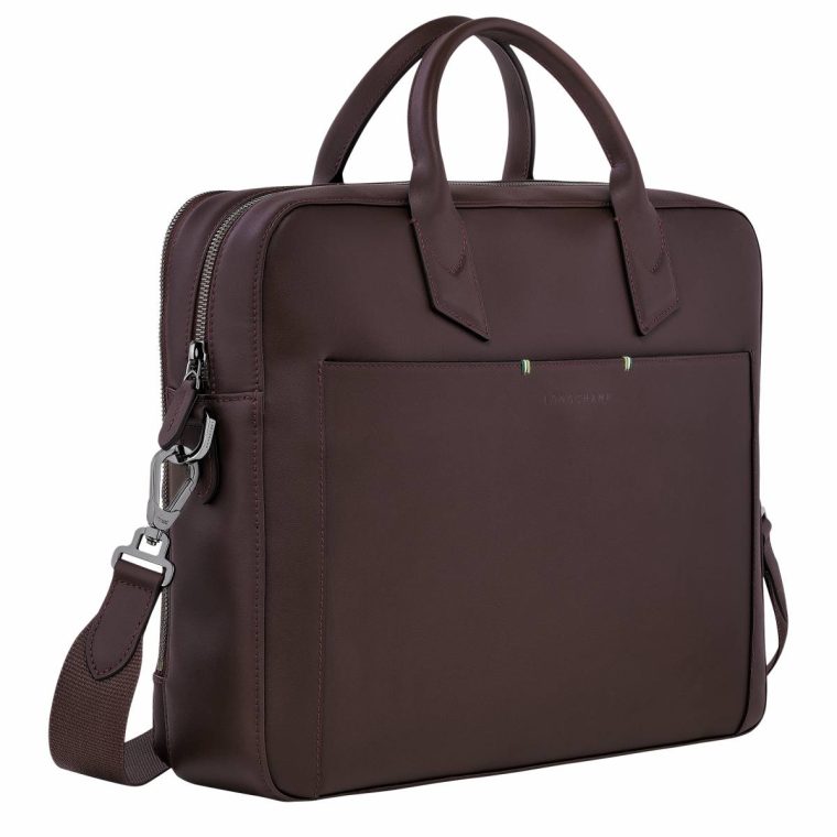 Leather Bags Mocha Longchamp Sur Seine M Briefcase Mocha - Leather Men - Image 3
