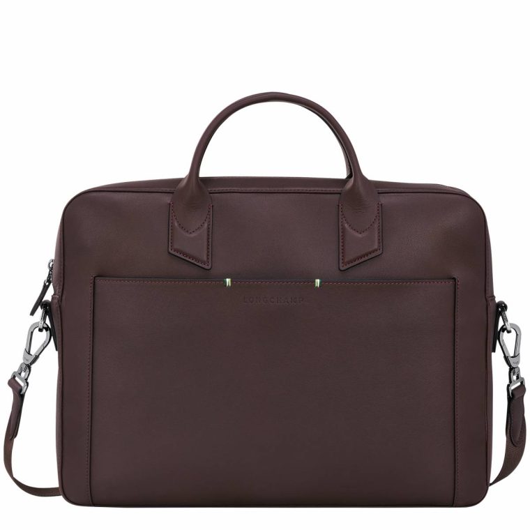 Leather Bags Mocha Longchamp Sur Seine M Briefcase Mocha - Leather Men