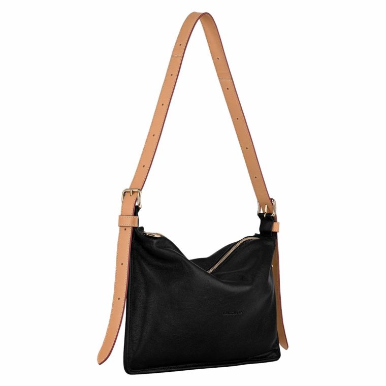 Leather Bags Smoothie M Crossbody Bag Black - Leather Longchamp Women Black - Image 3