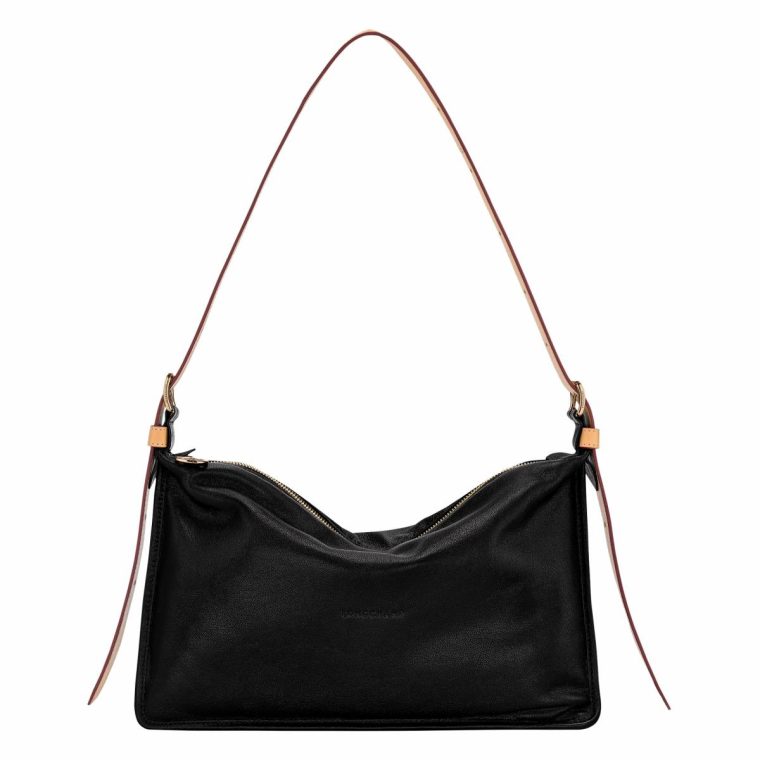 Leather Bags Smoothie M Crossbody Bag Black - Leather Longchamp Women Black