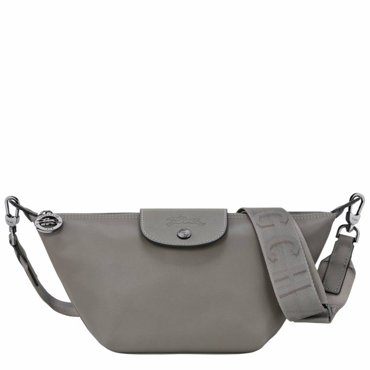 Leather Bags Turtledove Longchamp Women Le Pliage Xtra Xs Crossbody Bag Turtledove - Leather