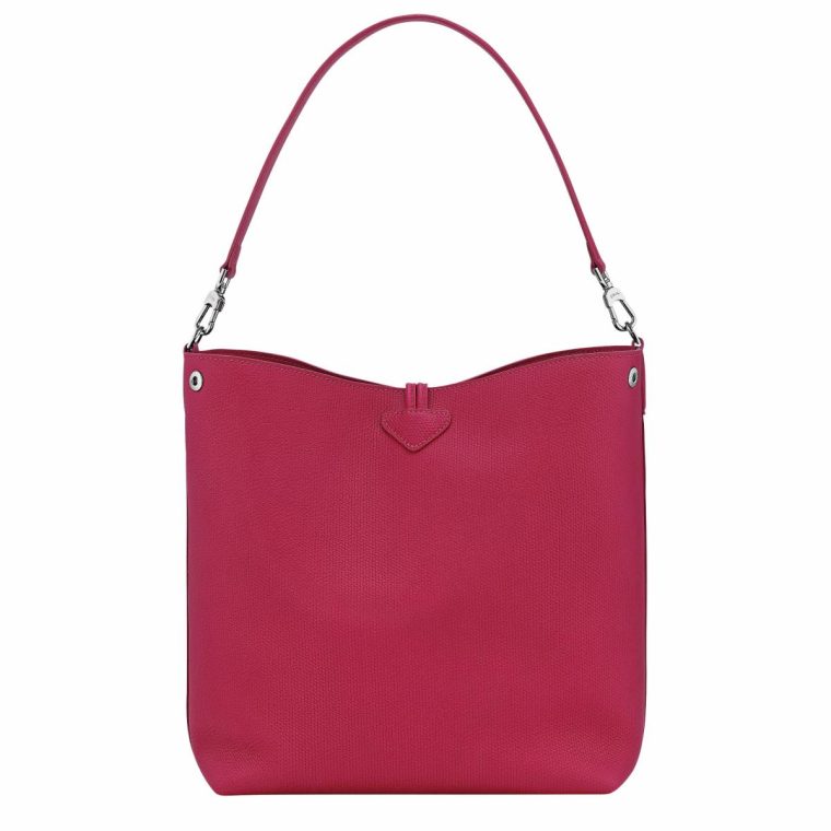 Leather Bags Women Beetroot Le Roseau M Shoulder Bag Beetroot - Leather Longchamp - Image 4