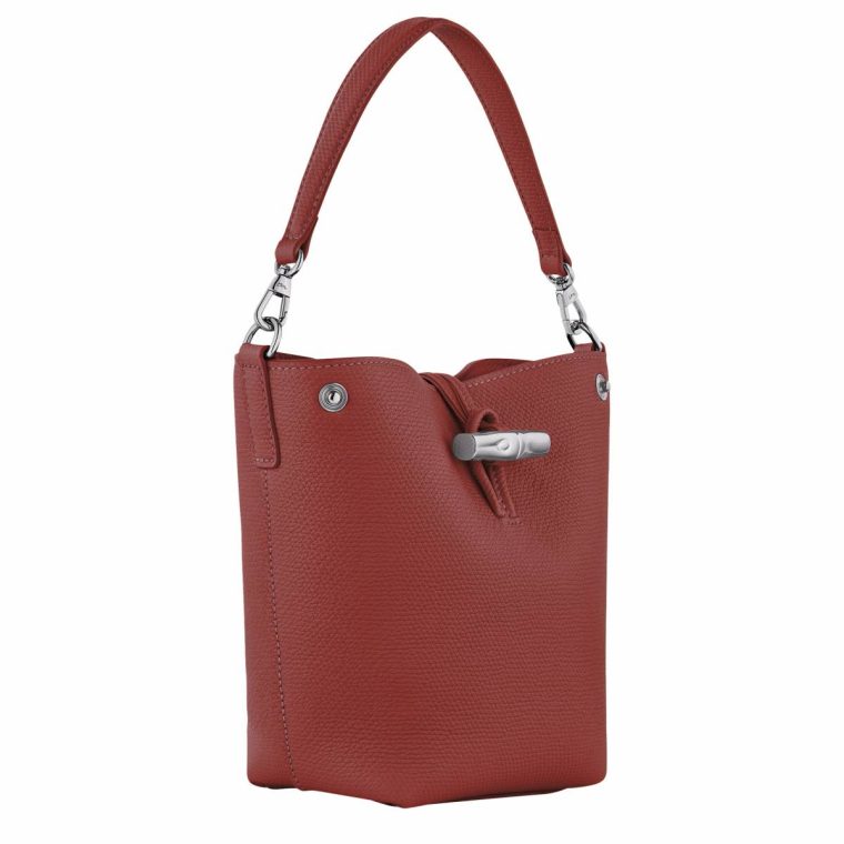 Leather Bags Women Chestnut Longchamp Le Roseau Xs Bucket Bag Chestnut - Leather - Image 3