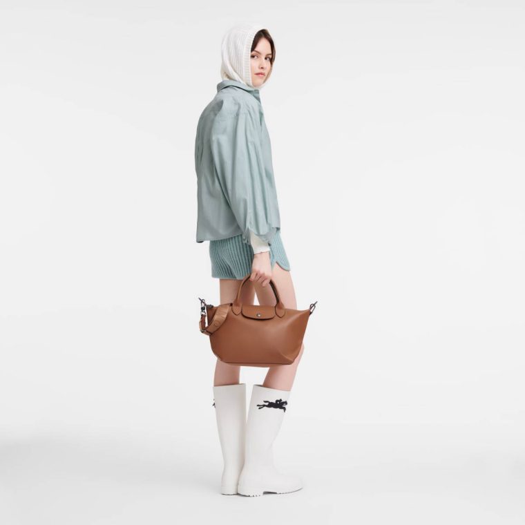Leather Bags Women Longchamp Cognac Le Pliage Xtra S Handbag Cognac - Leather - Image 2