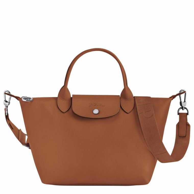 Leather Bags Women Longchamp Cognac Le Pliage Xtra S Handbag Cognac - Leather