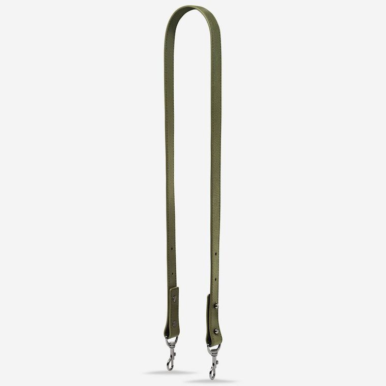 Leather Strap Medium - Khaki Khaki Bag Straps Women Status Anxiety