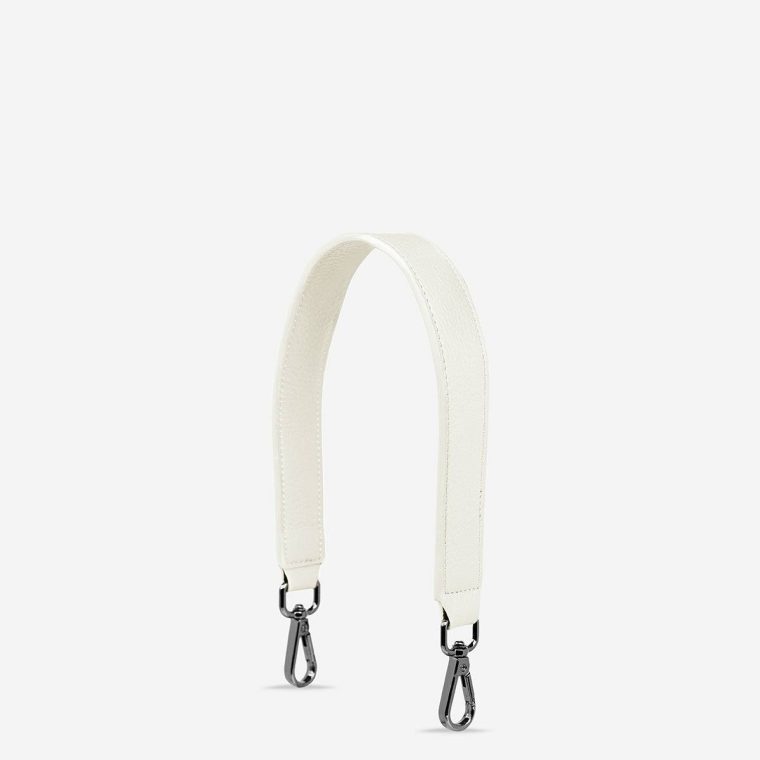 Leather Strap Short - Chalk Chalk Women Bag Straps Status Anxiety