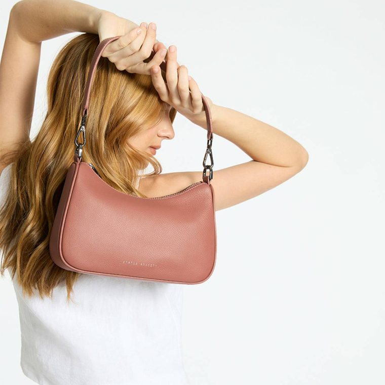 Leather Strap Short - Dusty Rose Status Anxiety Dusty Rose Women Bag Straps - Image 3