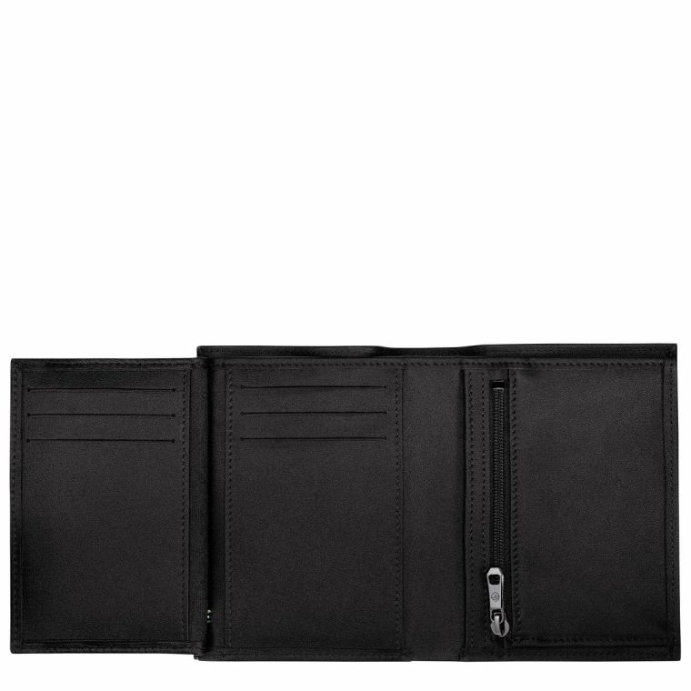 Leather Wallets Black Men Longchamp Sur Seine Wallet Black - Leather - Image 3