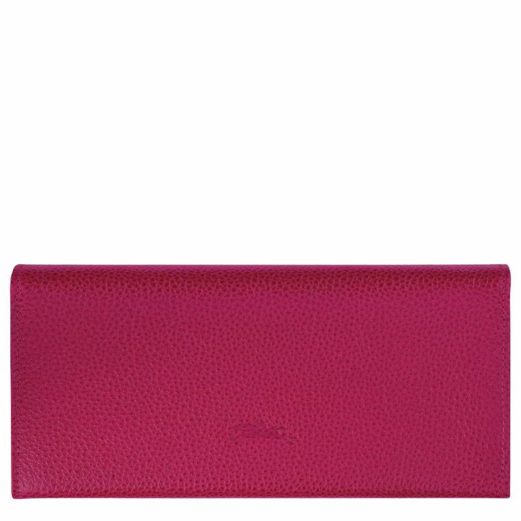 Leather Wallets Le Foulonné Continental Wallet Beetroot - Leather Longchamp Beetroot Women - Image 2